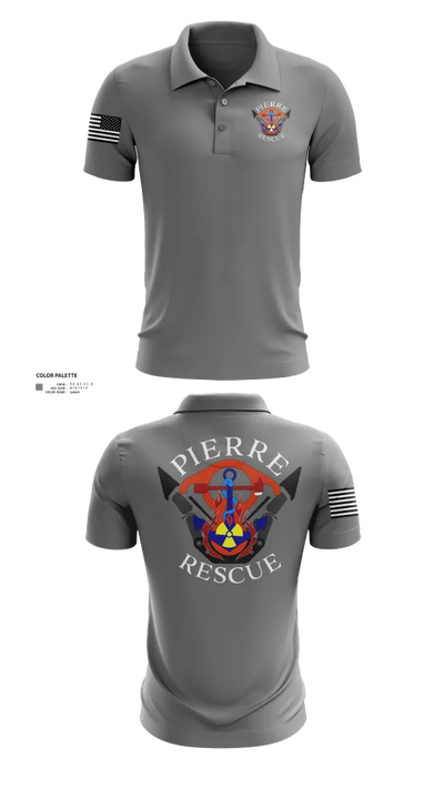 Pierre Rescue 96515631 Short Sleeve Performance Polo - 105