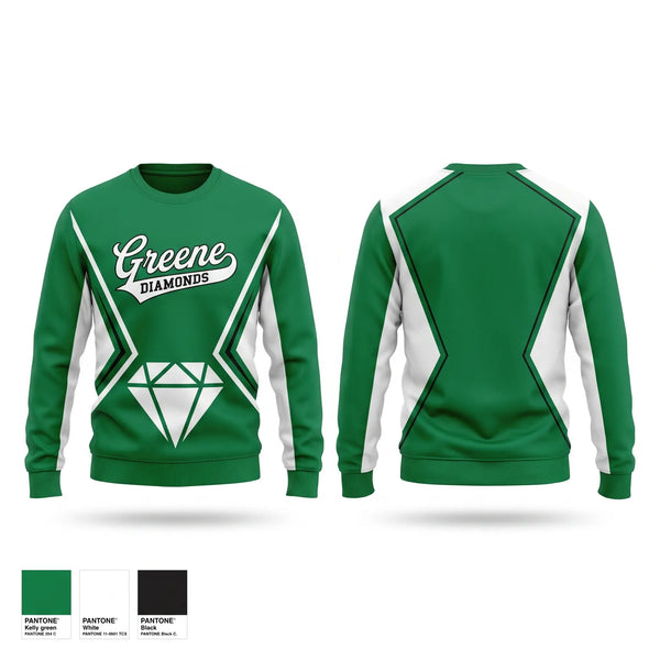 Crew Neck Sweatshirt, Greene Diamonds, Softball, Teamtime, Team time, sublimation, custom sports apparel, team uniforms, spirit wear, spiritwear, sports uniforms, custom shirts, team store, custom team store, fundraiser sports, apparel fundraiser