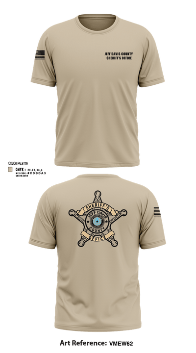Jeff Davis County Sheriff’s Office 26513372 Short Sleeve Performance Shirt - 1
