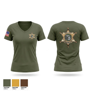 Womens Short Sleeve Vneck Shirt, Emmet County Sheriff’s Office, Police, Teamtime, Team time, sublimation, custom sports apparel, team uniforms, spirit wear, spiritwear, sports uniforms, custom shirts, team store, custom team store, fundraiser sports, apparel fundraiser