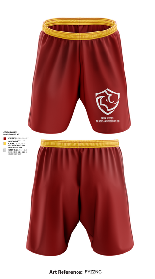 Athletic Shorts With Pockets, Iron Spikes Track and Field Club, Track & Field, Teamtime, Team time, sublimation, custom sports apparel, team uniforms, spirit wear, spiritwear, sports uniforms, custom shirts, team store, custom team store, fundraiser sports, apparel fundraiser