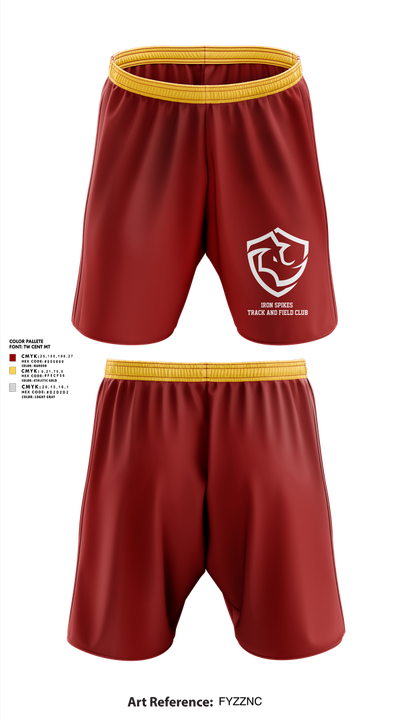 Iron Spikes Track and Field Club 9344658 Athletic Shorts With Pockets - 1