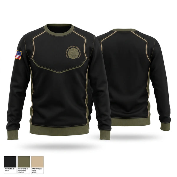 Crew Neck Sweatshirt, Burlington County Fire Marshal’s Office, Fire Department, Teamtime, Team time, sublimation, custom sports apparel, team uniforms, spirit wear, spiritwear, sports uniforms, custom shirts, team store, custom team store, fundraiser sports, apparel fundraiser