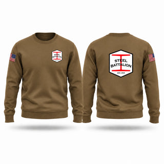 Crew Neck Sweatshirt, Steel Battalion, Army, Teamtime, Team time, sublimation, custom sports apparel, team uniforms, spirit wear, spiritwear, sports uniforms, custom shirts, team store, custom team store, fundraiser sports, apparel fundraiser
