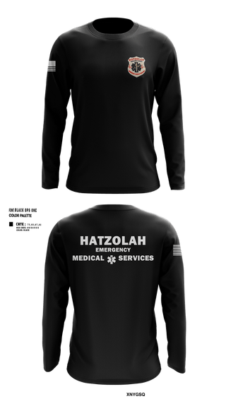 Long Sleeve Performance Shirt, HATZOLAH EMS, EMS/EMT, Teamtime, Team time, sublimation, custom sports apparel, team uniforms, spirit wear, spiritwear, sports uniforms, custom shirts, team store, custom team store, fundraiser sports, apparel fundraiser