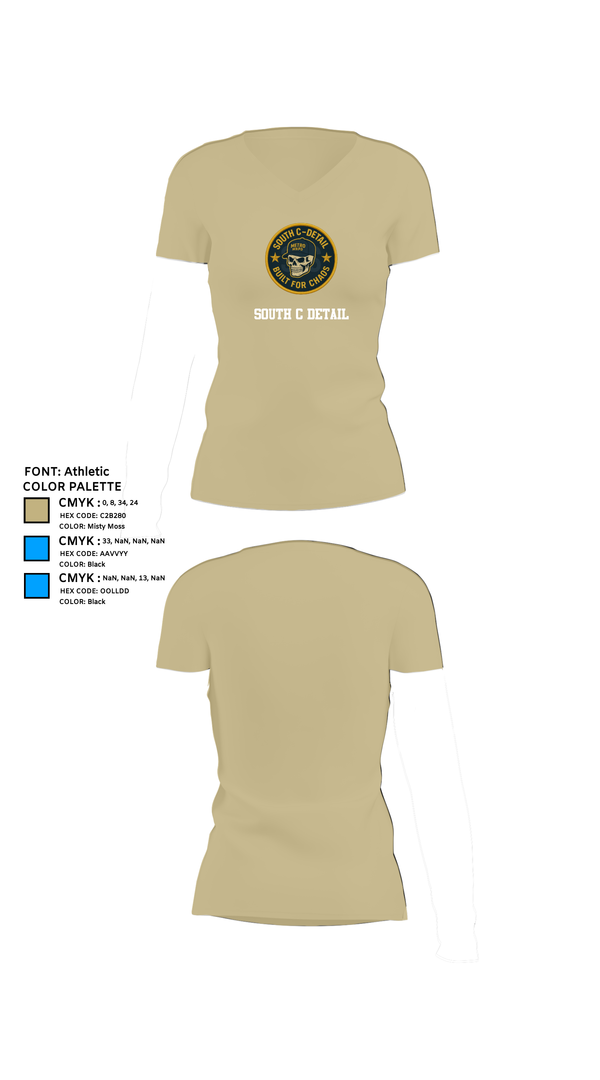 Womens Short Sleeve Vneck Shirt, South C Detail, , Teamtime, Team time, sublimation, custom sports apparel, team uniforms, spirit wear, spiritwear, sports uniforms, custom shirts, team store, custom team store, fundraiser sports, apparel fundraiser