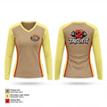 The Cardio Calisthenics Club 25531095 Women's Long Sleeve V-neck Shirt - 1