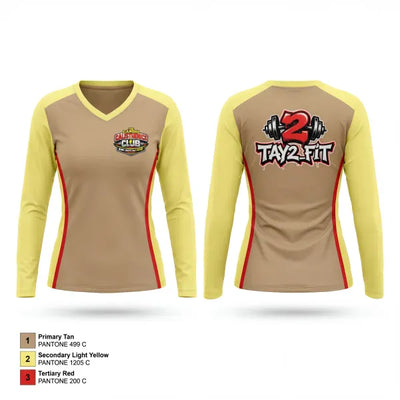 The Cardio Calisthenics Club 25531095 Women's Long Sleeve V-neck Shirt - 1