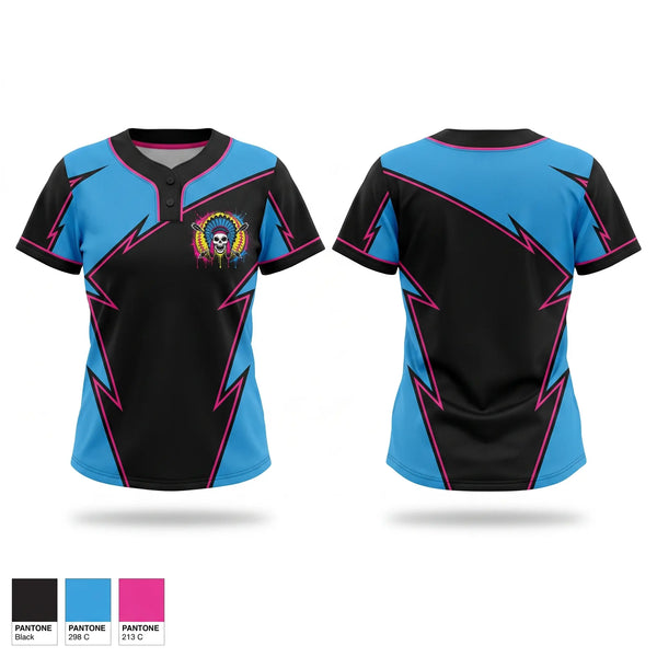 Two Button Softball Jersey, WV Savage, Softball, Teamtime, Team time, sublimation, custom sports apparel, team uniforms, spirit wear, spiritwear, sports uniforms, custom shirts, team store, custom team store, fundraiser sports, apparel fundraiser