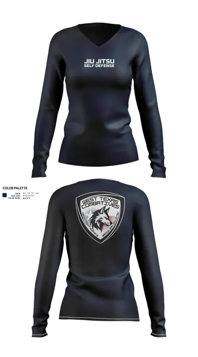 West Texas Combatives 59550585 Women's Long Sleeve V-neck Shirt - 22