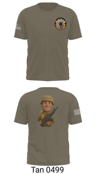 Old School Cotton Feel Shirt, 2-69 GCo, Army, Teamtime, Team time, sublimation, custom sports apparel, team uniforms, spirit wear, spiritwear, sports uniforms, custom shirts, team store, custom team store, fundraiser sports, apparel fundraiser