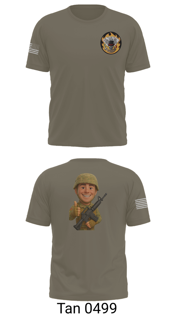 Old School Cotton Feel Shirt, 2-69 GCo, Army, Teamtime, Team time, sublimation, custom sports apparel, team uniforms, spirit wear, spiritwear, sports uniforms, custom shirts, team store, custom team store, fundraiser sports, apparel fundraiser