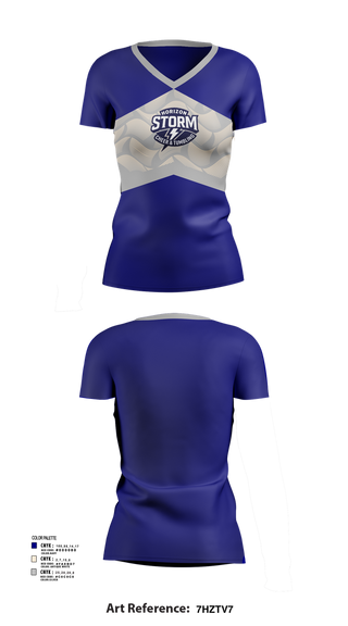 Womens Short Sleeve Vneck Shirt, Horizon Storm, Cheer, Teamtime, Team time, sublimation, custom sports apparel, team uniforms, spirit wear, spiritwear, sports uniforms, custom shirts, team store, custom team store, fundraiser sports, apparel fundraiser