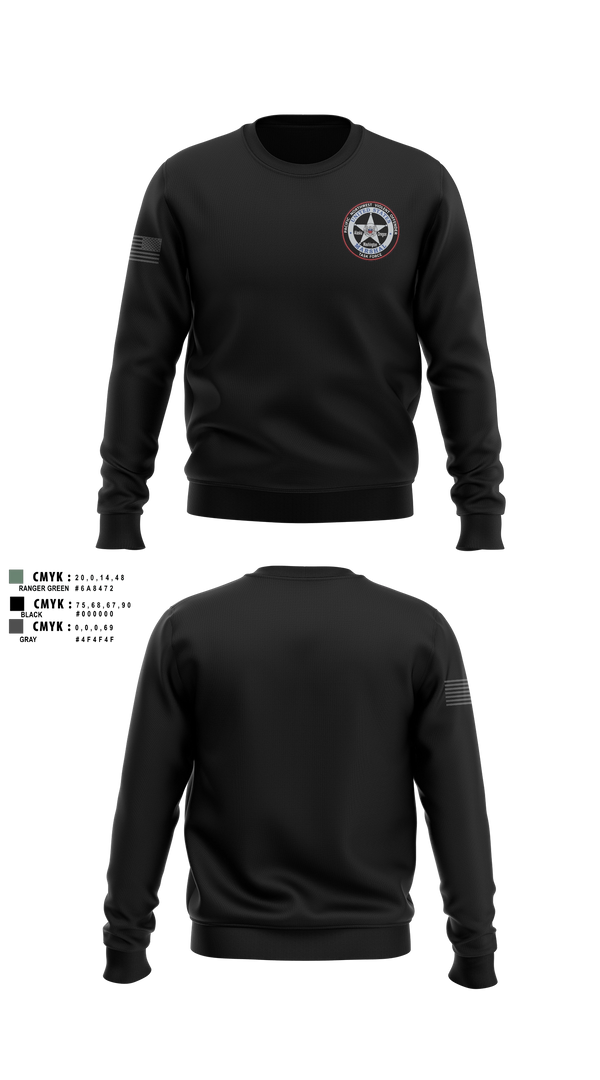 Crew Neck Sweatshirt, US Marshals PNVOTF, Police, Teamtime, Team time, sublimation, custom sports apparel, team uniforms, spirit wear, spiritwear, sports uniforms, custom shirts, team store, custom team store, fundraiser sports, apparel fundraiser