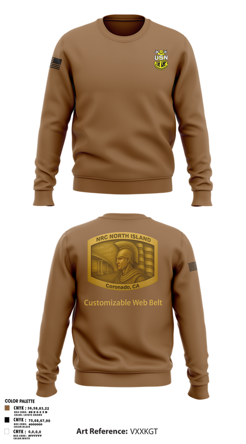 Crew Neck Sweatshirt, NRC NORTH ISLAND, Navy, Teamtime, Team time, sublimation, custom sports apparel, team uniforms, spirit wear, spiritwear, sports uniforms, custom shirts, team store, custom team store, fundraiser sports, apparel fundraiser
