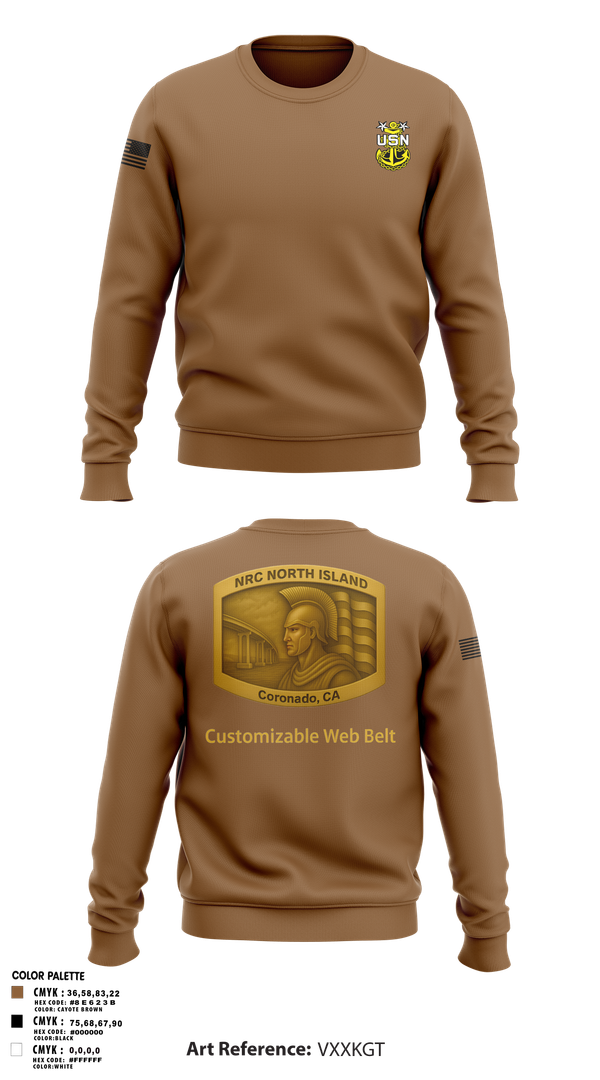 Crew Neck Sweatshirt, NRC NORTH ISLAND, Navy, Teamtime, Team time, sublimation, custom sports apparel, team uniforms, spirit wear, spiritwear, sports uniforms, custom shirts, team store, custom team store, fundraiser sports, apparel fundraiser