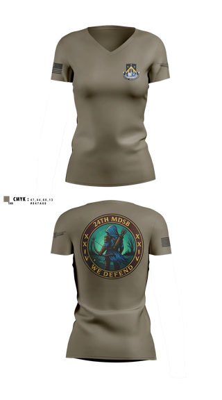 Womens Short Sleeve Vneck Shirt, 24TH MDSB, Army, Teamtime, Team time, sublimation, custom sports apparel, team uniforms, spirit wear, spiritwear, sports uniforms, custom shirts, team store, custom team store, fundraiser sports, apparel fundraiser