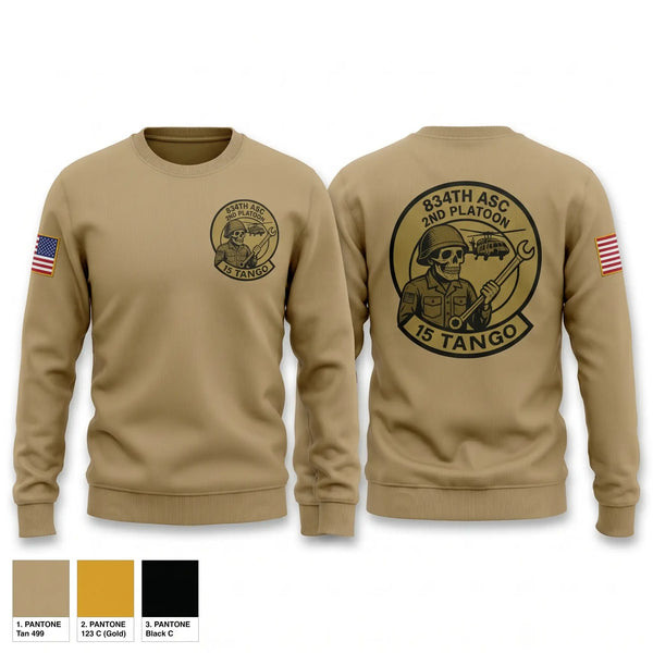 Crew Neck Sweatshirt, B-Co 834th ASB, National Guard, Teamtime, Team time, sublimation, custom sports apparel, team uniforms, spirit wear, spiritwear, sports uniforms, custom shirts, team store, custom team store, fundraiser sports, apparel fundraiser