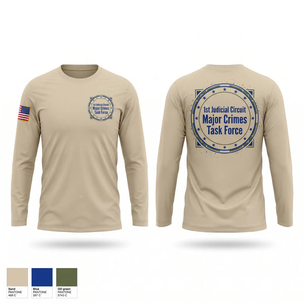 Long Sleeve Performance Shirt, 1st Judicial Circuit Major Crimes Task Force, Police, Teamtime, Team time, sublimation, custom sports apparel, team uniforms, spirit wear, spiritwear, sports uniforms, custom shirts, team store, custom team store, fundraiser sports, apparel fundraiser