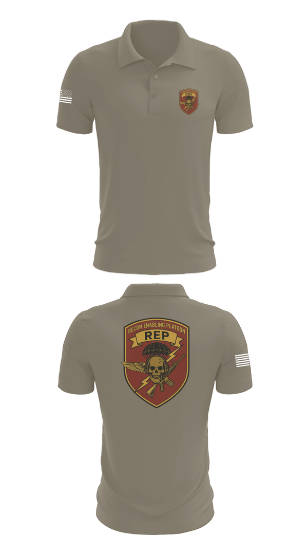 Short Sleeve Performance Polo, 3D Force Recon REP, Marines, Teamtime, Team time, sublimation, custom sports apparel, team uniforms, spirit wear, spiritwear, sports uniforms, custom shirts, team store, custom team store, fundraiser sports, apparel fundraiser