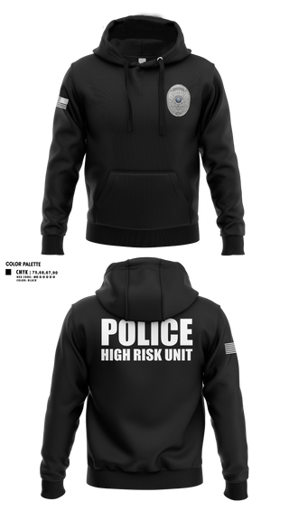 Hoodie, Police High Risk Unit, Police, Teamtime, Team time, sublimation, custom sports apparel, team uniforms, spirit wear, spiritwear, sports uniforms, custom shirts, team store, custom team store, fundraiser sports, apparel fundraiser