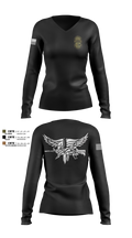 DAUPHIN COUNTY CRT 14886529 Women's Long Sleeve V-neck Shirt - 100