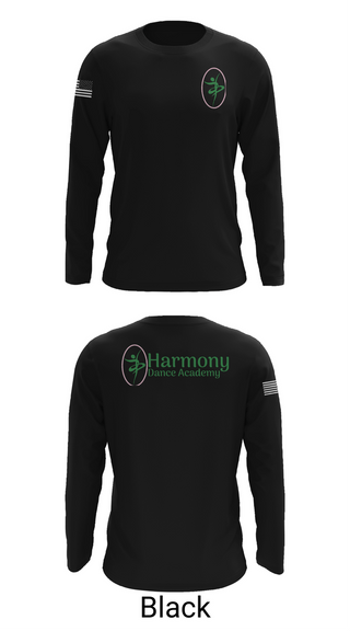 Long Sleeve Performance Shirt, Harmony Dance Academy, Cheer, Teamtime, Team time, sublimation, custom sports apparel, team uniforms, spirit wear, spiritwear, sports uniforms, custom shirts, team store, custom team store, fundraiser sports, apparel fundraiser