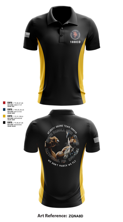 AFJROTC MS-081 DRONE TEAM 88778530 Short Sleeve Performance Polo - 214