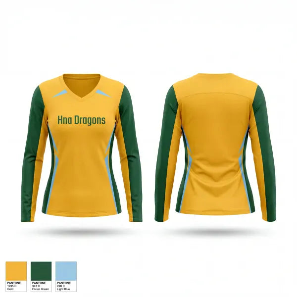 Womens Long Sleeve Vneck Shirt, Hāna Dragons, Women's Basketball, Teamtime, Team time, sublimation, custom sports apparel, team uniforms, spirit wear, spiritwear, sports uniforms, custom shirts, team store, custom team store, fundraiser sports, apparel fundraiser