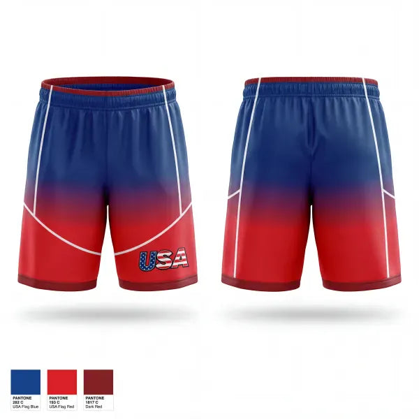 Athletic Shorts With Pockets, USA, Baseball, Teamtime, Team time, sublimation, custom sports apparel, team uniforms, spirit wear, spiritwear, sports uniforms, custom shirts, team store, custom team store, fundraiser sports, apparel fundraiser