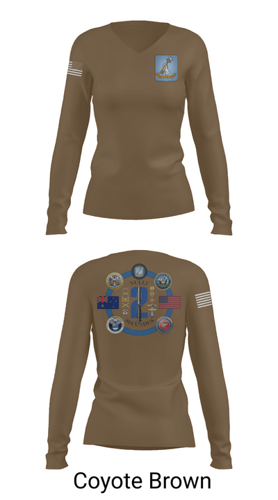AMSP Sem 2 60045387 Women's Long Sleeve V-neck Shirt - 17
