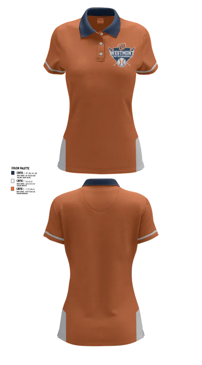 Westmont Youth Baseball 21491450 Women's Short Sleeve Performance Polo  - 7