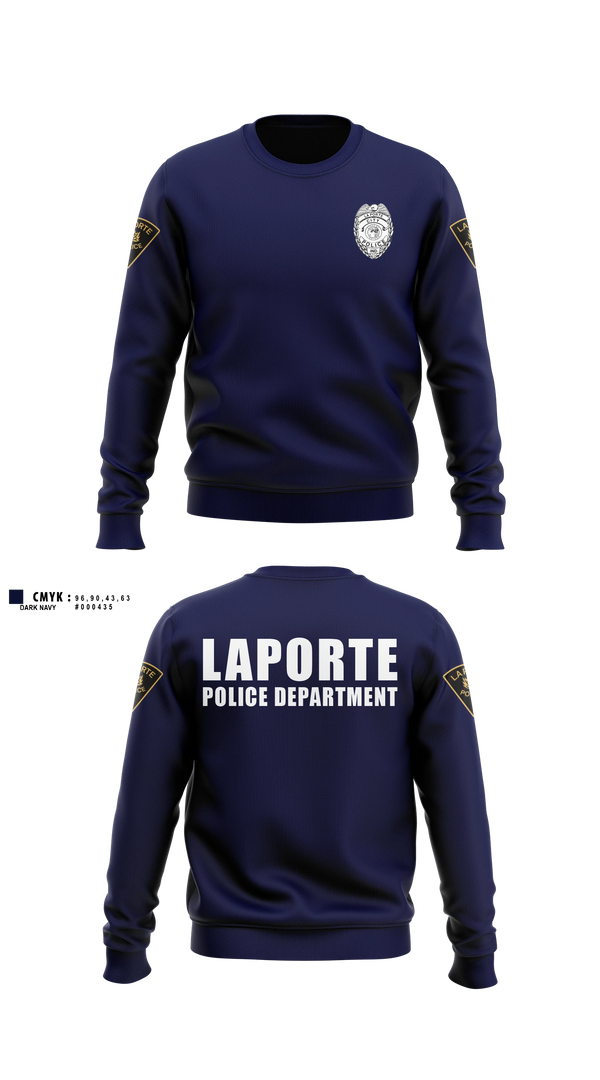 Crew Neck Sweatshirt, City of LaPorte Police Department, Police, Teamtime, Team time, sublimation, custom sports apparel, team uniforms, spirit wear, spiritwear, sports uniforms, custom shirts, team store, custom team store, fundraiser sports, apparel fundraiser