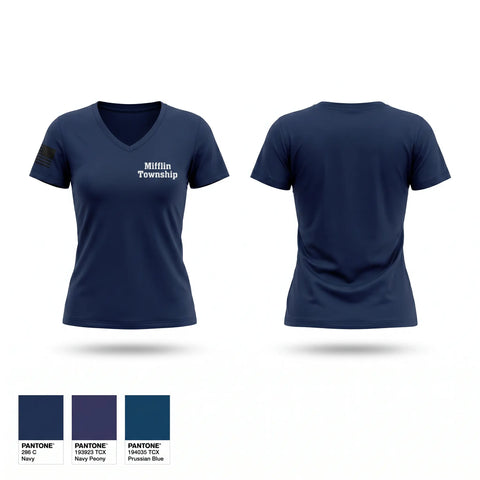 Womens Short Sleeve Vneck Shirt, Mifflin Township, Fire Department, Teamtime, Team time, sublimation, custom sports apparel, team uniforms, spirit wear, spiritwear, sports uniforms, custom shirts, team store, custom team store, fundraiser sports, apparel fundraiser
