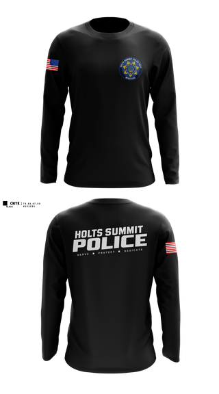 Long Sleeve Performance Shirt, Holts Summit Police Department, Police, Teamtime, Team time, sublimation, custom sports apparel, team uniforms, spirit wear, spiritwear, sports uniforms, custom shirts, team store, custom team store, fundraiser sports, apparel fundraiser