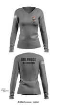 336 RCS F Flight 15570054 Women's Long Sleeve V-neck Shirt - 102