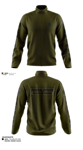 Fleece Jacket, Federal bureau of prions, Police, Teamtime, Team time, sublimation, custom sports apparel, team uniforms, spirit wear, spiritwear, sports uniforms, custom shirts, team store, custom team store, fundraiser sports, apparel fundraiser