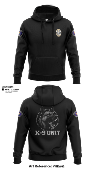 Hoodie, Farmersville Police K9 Unit, Police, Teamtime, Team time, sublimation, custom sports apparel, team uniforms, spirit wear, spiritwear, sports uniforms, custom shirts, team store, custom team store, fundraiser sports, apparel fundraiser