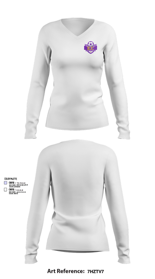 Womens Long Sleeve Vneck Shirt, EC Soccer, Women's Soccer, Teamtime, Team time, sublimation, custom sports apparel, team uniforms, spirit wear, spiritwear, sports uniforms, custom shirts, team store, custom team store, fundraiser sports, apparel fundraiser