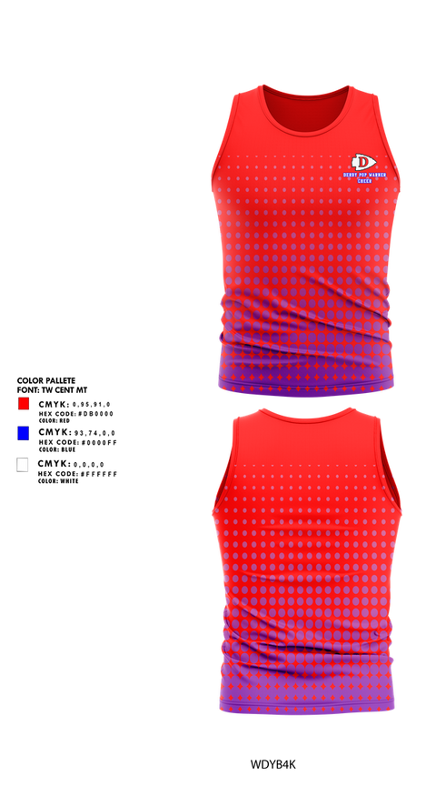Tank Top, Derby Pop Warner Cheer, Cheer, Teamtime, Team time, sublimation, custom sports apparel, team uniforms, spirit wear, spiritwear, sports uniforms, custom shirts, team store, custom team store, fundraiser sports, apparel fundraiser