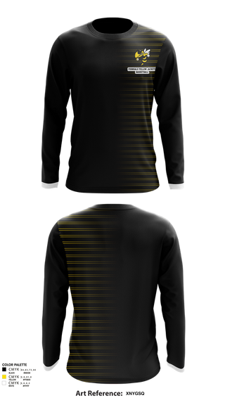 Long Sleeve Performance Shirt, Ferndale Yellow Jackets, Men's Basketball, Teamtime, Team time, sublimation, custom sports apparel, team uniforms, spirit wear, spiritwear, sports uniforms, custom shirts, team store, custom team store, fundraiser sports, apparel fundraiser