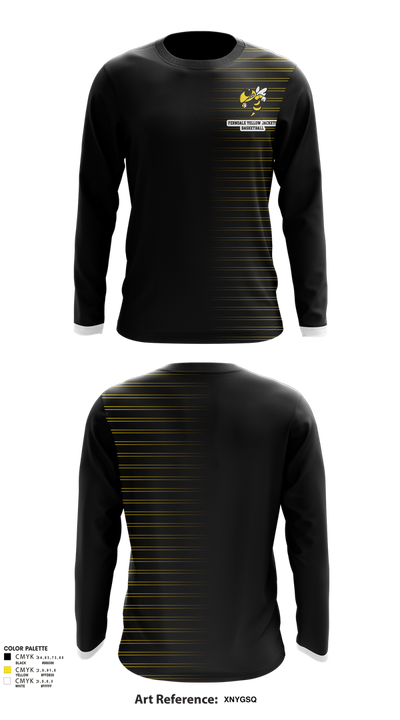 Ferndale Yellow Jackets 93326074 Long Sleeve Performance Shirt 2