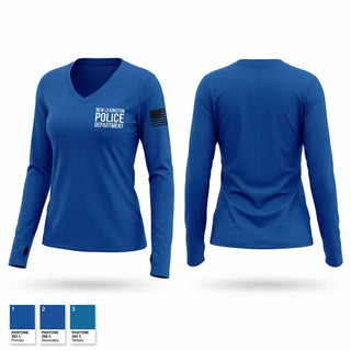 Womens Long Sleeve Vneck Shirt, New Lexington Police Department, Police, Teamtime, Team time, sublimation, custom sports apparel, team uniforms, spirit wear, spiritwear, sports uniforms, custom shirts, team store, custom team store, fundraiser sports, apparel fundraiser