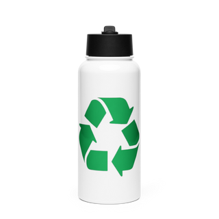 Mitchell’s Metals Stainless Steel Water Bottle with a Straw Lid