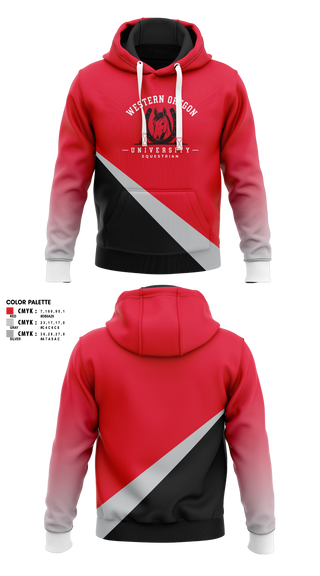 Hoodie, Western Oregon University Equestrian, Spirit Store, Teamtime, Team time, sublimation, custom sports apparel, team uniforms, spirit wear, spiritwear, sports uniforms, custom shirts, team store, custom team store, fundraiser sports, apparel fundraiser