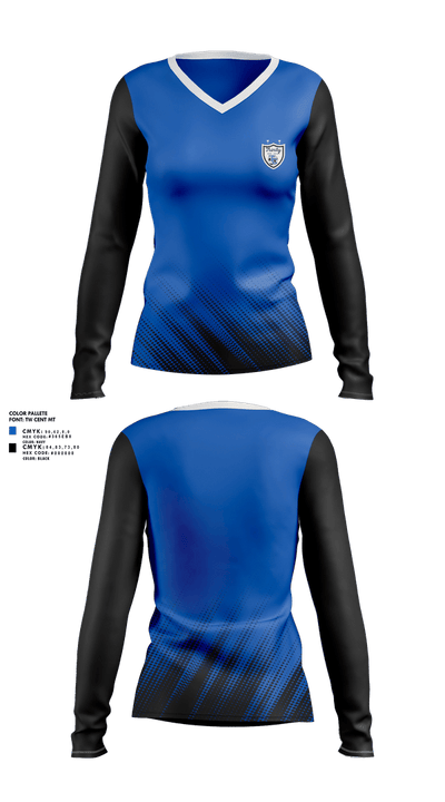 Trinity Collegiate 7993571 Women's Long Sleeve V-neck Shirt - 1