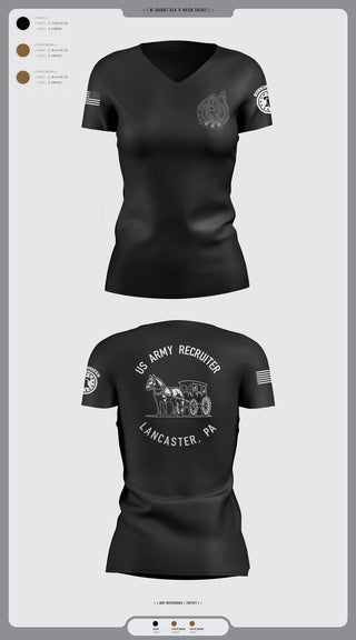 Womens Short Sleeve Vneck Shirt, LANCASTE, PA RECRUITING, , Teamtime, Team time, sublimation, custom sports apparel, team uniforms, spirit wear, spiritwear, sports uniforms, custom shirts, team store, custom team store, fundraiser sports, apparel fundraiser