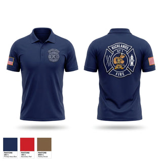 Short Sleeve Performance Polo, Richlands fire and rescue, Fire Department, Teamtime, Team time, sublimation, custom sports apparel, team uniforms, spirit wear, spiritwear, sports uniforms, custom shirts, team store, custom team store, fundraiser sports, apparel fundraiser