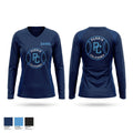 Sluggers Women's Long Sleeve V-neck Shirt - 1