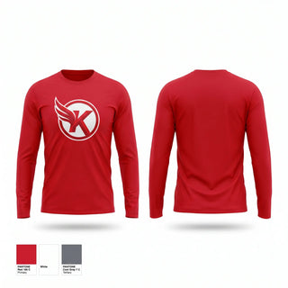 Long Sleeve Performance Shirt, Kaua’i Red Raiders, Cheer, Teamtime, Team time, sublimation, custom sports apparel, team uniforms, spirit wear, spiritwear, sports uniforms, custom shirts, team store, custom team store, fundraiser sports, apparel fundraiser